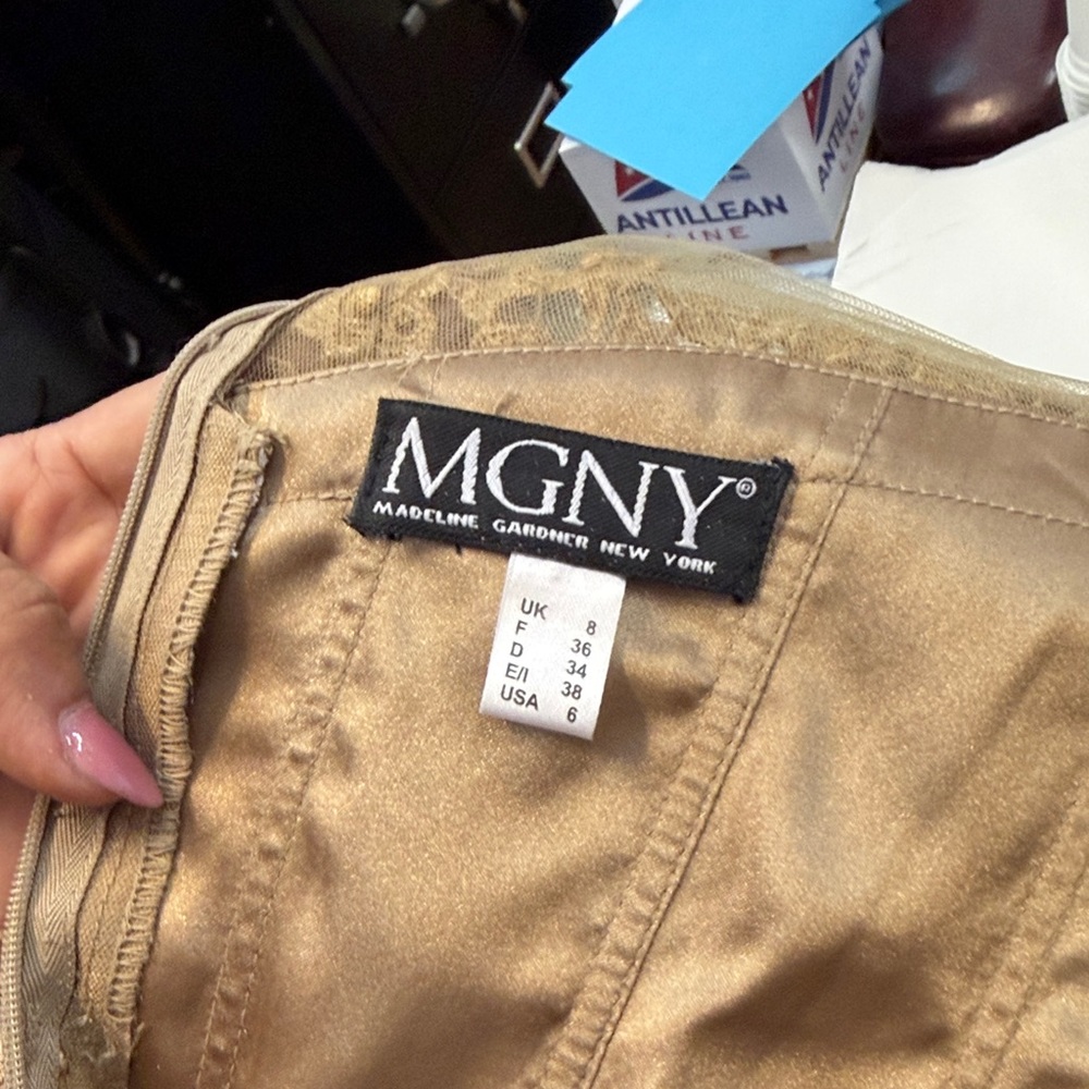 MGNY Gold Dress - Picture 2 of 7